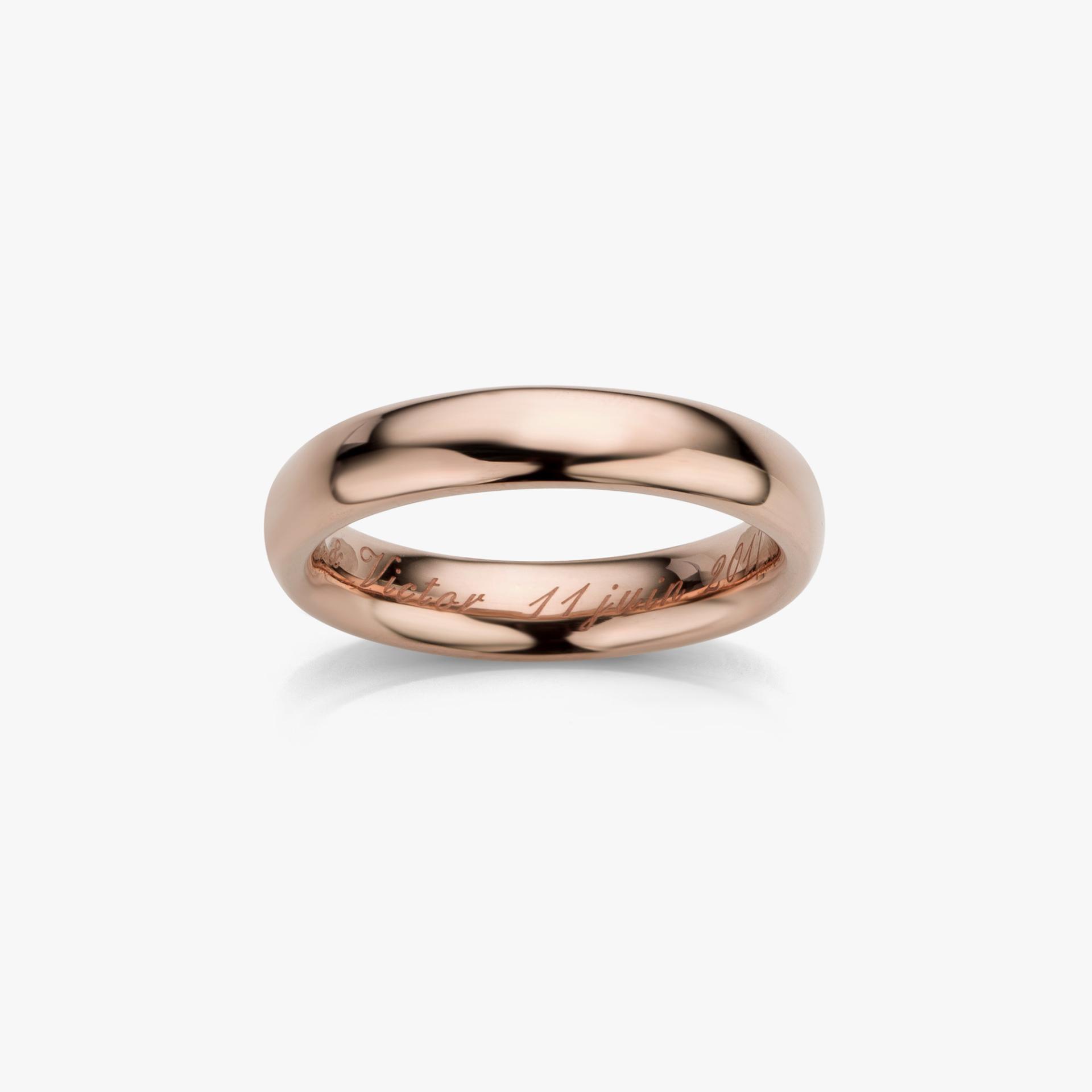 Yellow gold wedding ring model Harmony (30mm) made by Atelier Wittmann