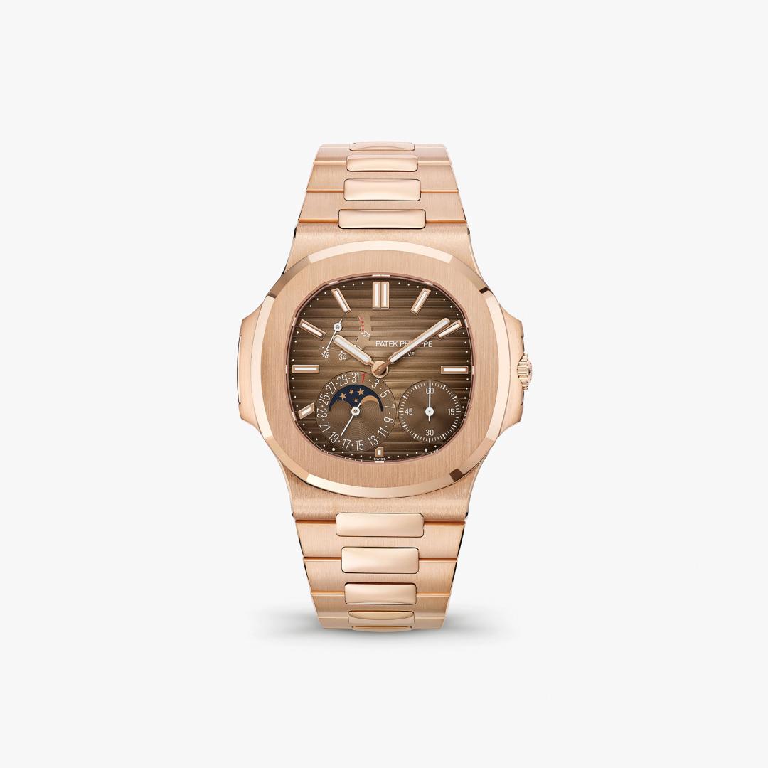 Nautilus with date, moon phases and power-reserve indicator made by Patek Philippe